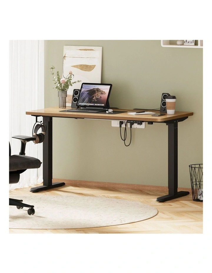 Oikiture Electric Standing Desk With Wireless Charging Single Motor 140CM image 5