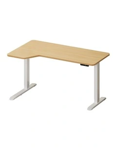 Oikiture L-shape Electric Standing Desk Single Motor 145CM
