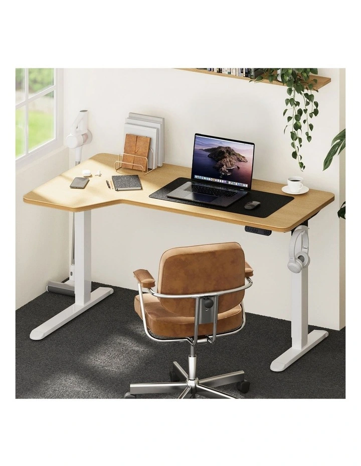 Oikiture L-shape Electric Standing Desk Single Motor 145CM image 4