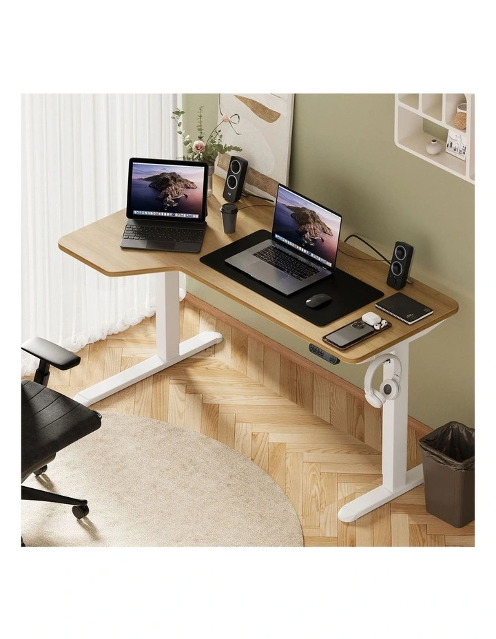 Oikiture L-shape Electric Standing Desk Single Motor 145CM image 5