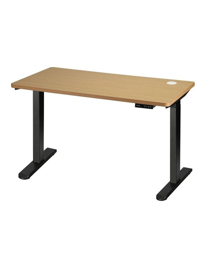 Oikiture Electric Standing Desk Dual Motor 150cm OAK Tabletop image 1