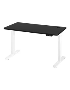 Oikiture Electric Standing Desk Single Motor 1.4m Black Tabletop