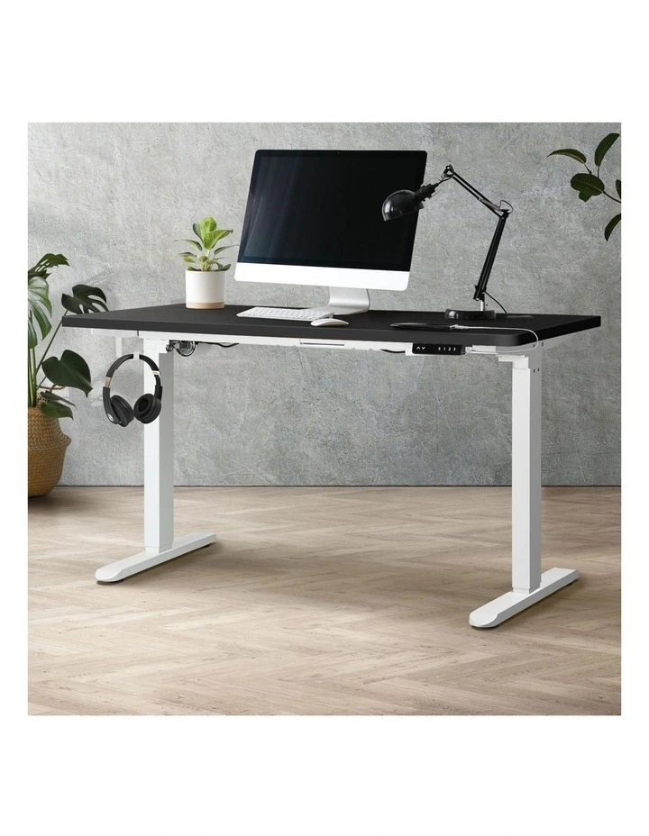 Oikiture Electric Standing Desk Single Motor 1.4m Black Tabletop image 4