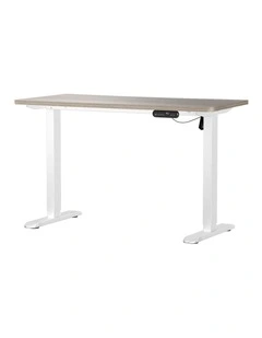 Oikiture Electric Standing Desk Single Motor 140CM Grey-Oak