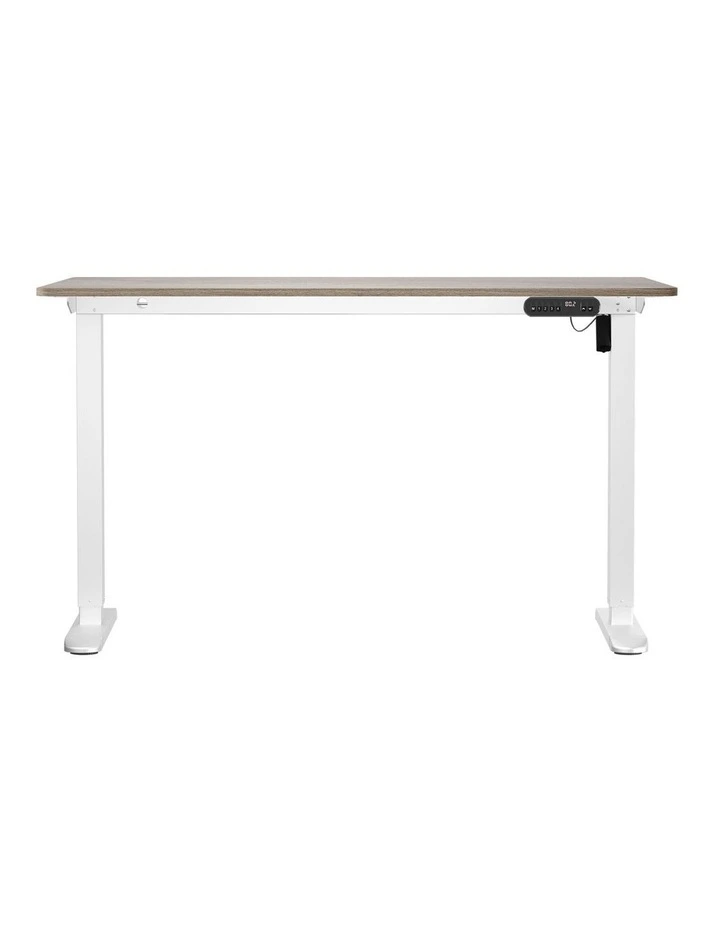 Oikiture Electric Standing Desk Single Motor 140CM Grey-Oak image 2