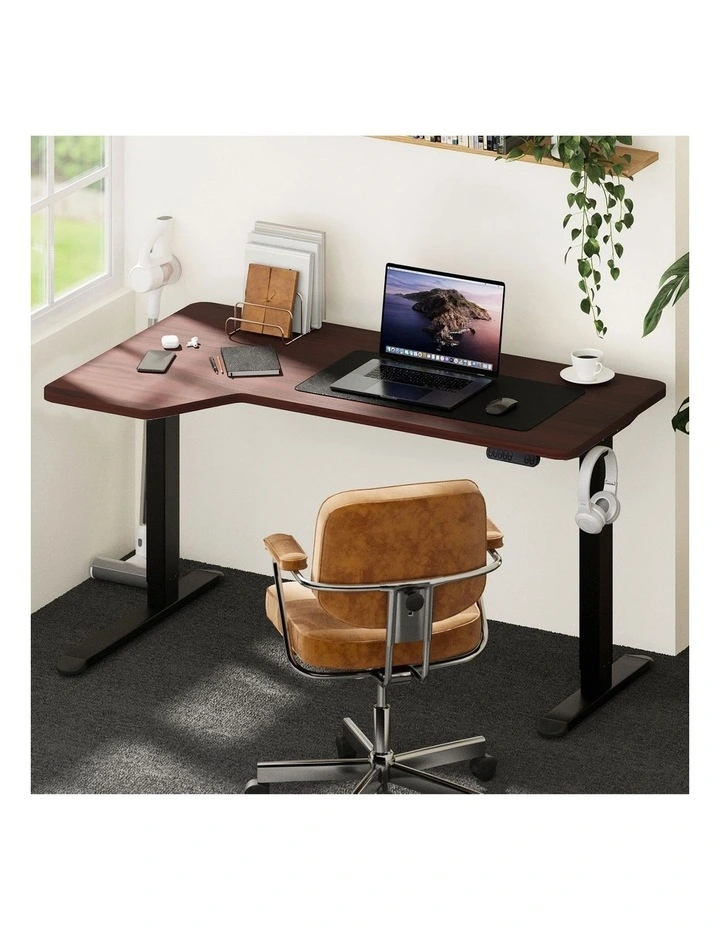 Oikiture L-shape Electric Standing Desk Single Motor 145CM image 4