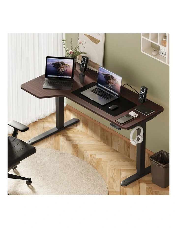 Oikiture L-shape Electric Standing Desk Single Motor 145CM image 5