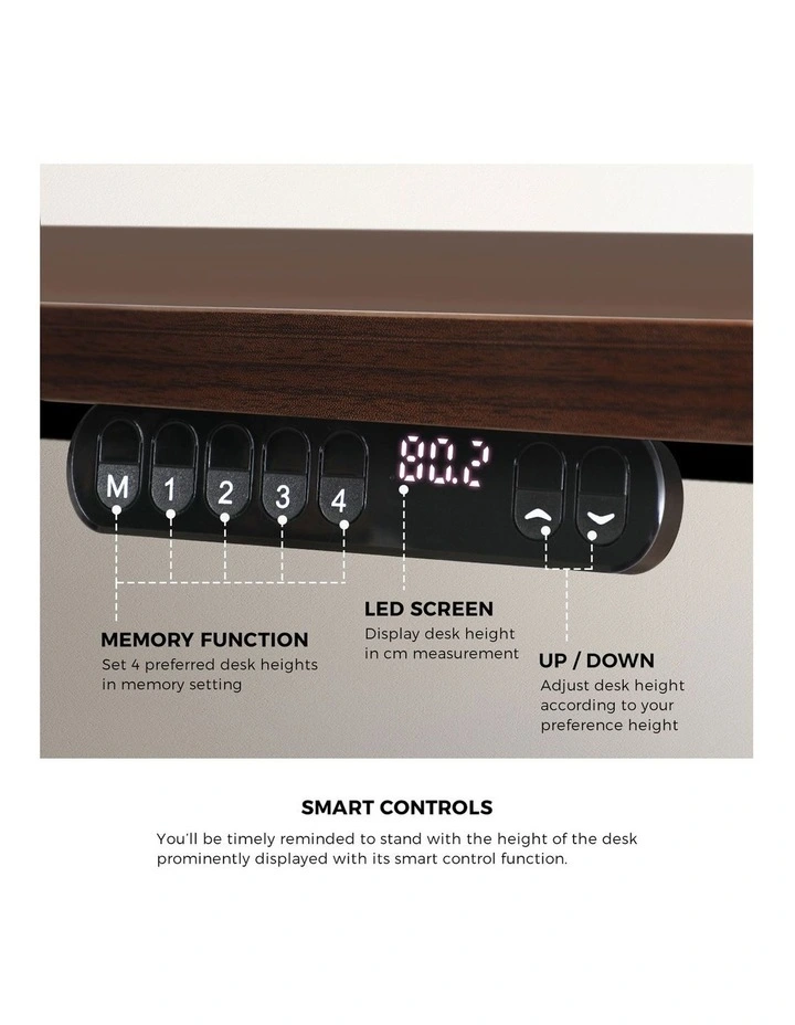 Oikiture L-shape Electric Standing Desk Single Motor 145CM image 7