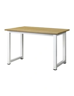 Oikiture Computer Desk 120cm White&wooden