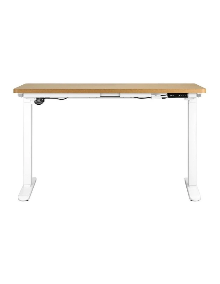 Oikiture Electric Standing Desk Single Motor 160cm Oak image 2