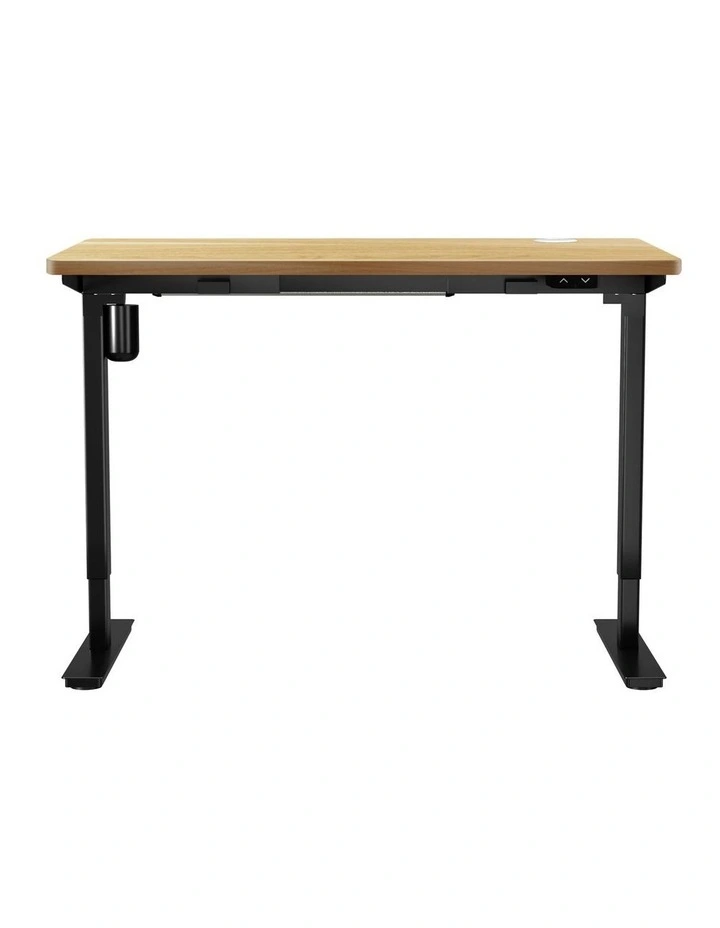 Oikiture Electric Standing Desk Single Motor 120cm OAK Tabletop image 2