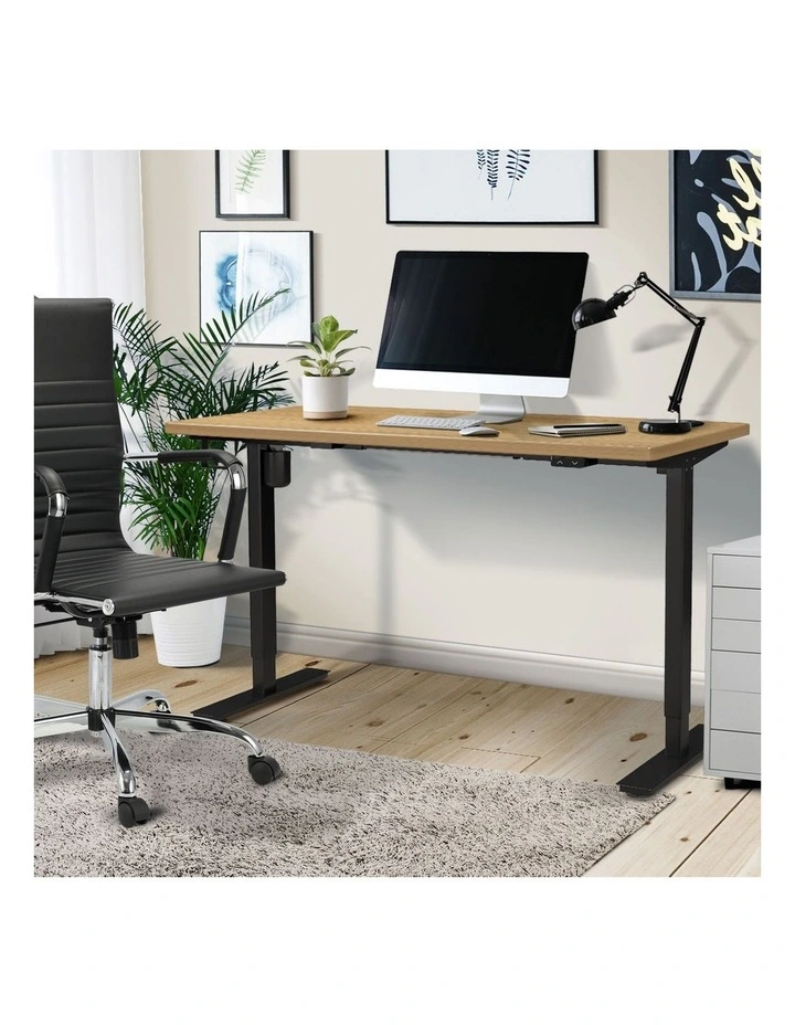 Oikiture Electric Standing Desk Single Motor 120cm OAK Tabletop image 5