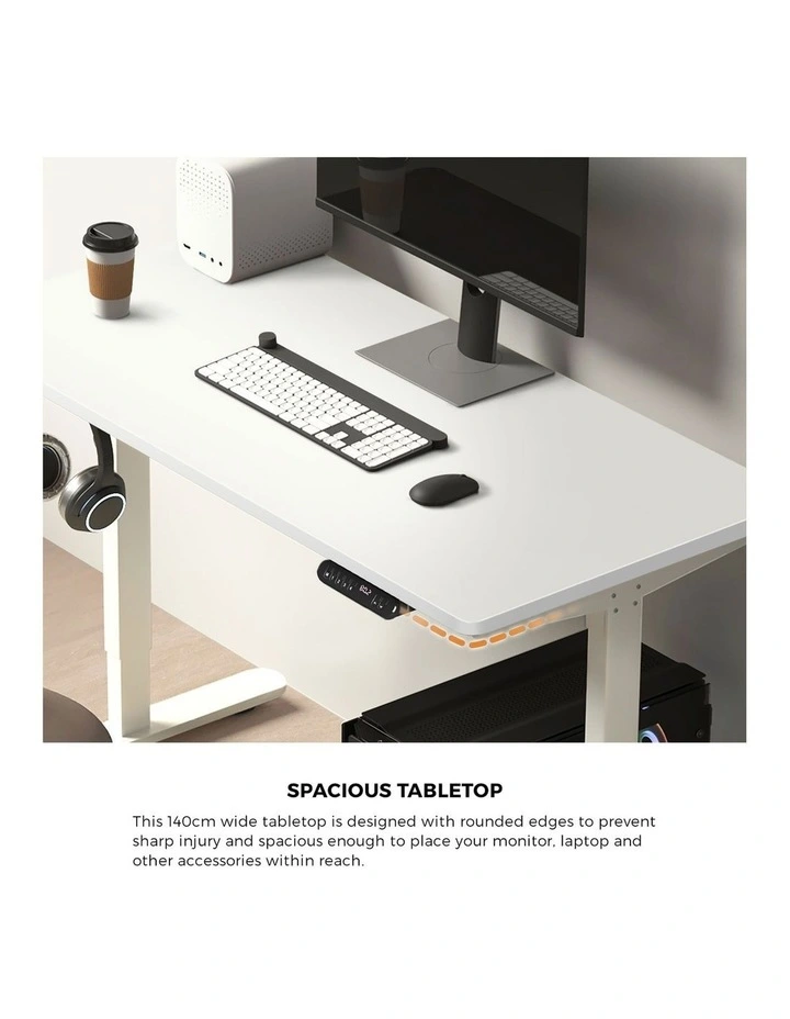 Oikiture Electric Standing Desk Single Motor 140CM image 6