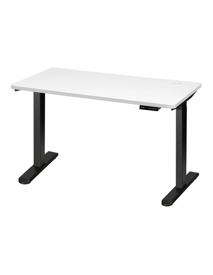 Oikiture Electric Standing Desk Dual Motor 150cm White Tabletop image 1