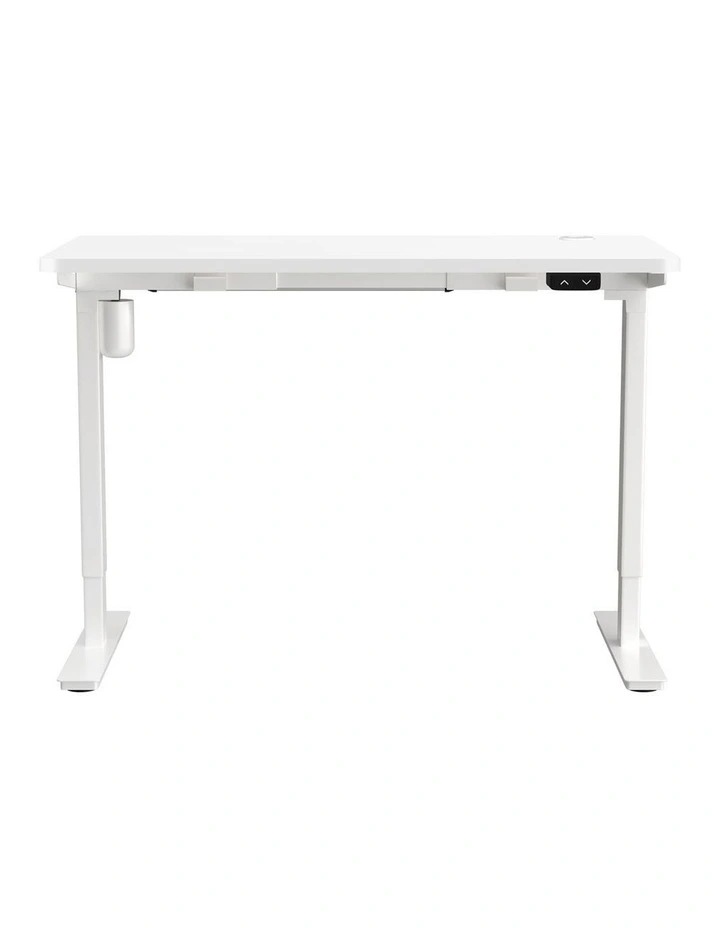 Oikiture Electric Standing Desk Single Motor 140cm White Tabletop image 2