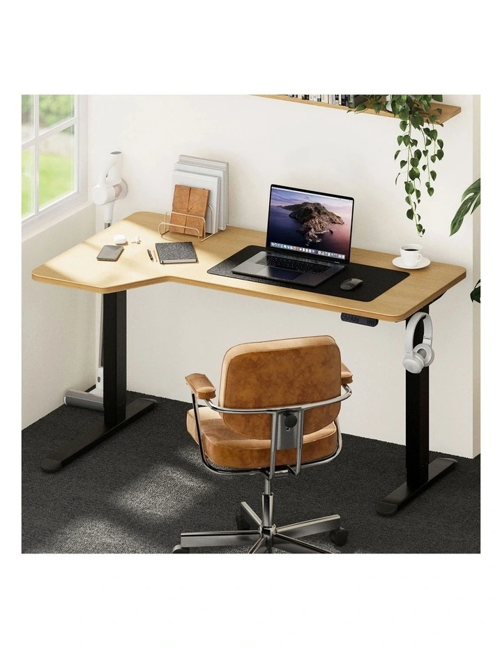 Oikiture L-shape Electric Standing Desk Single Motor 145CM image 4