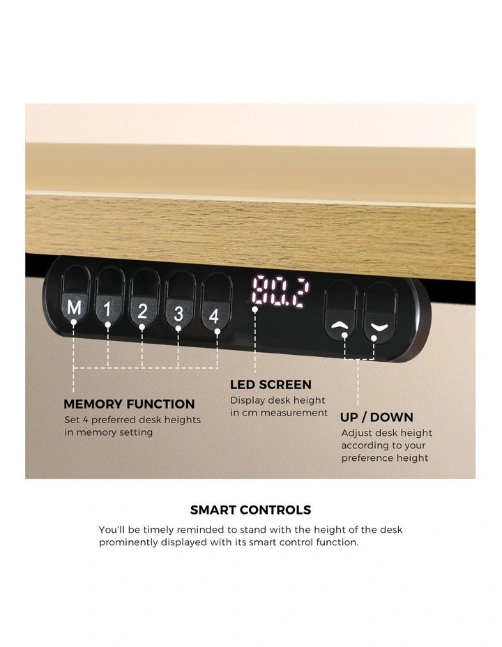 Oikiture L-shape Electric Standing Desk Single Motor 145CM image 7