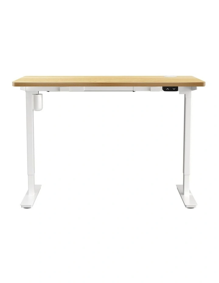 Oikiture Electric Standing Desk Single Motor 120cm OAK Tabletop image 2