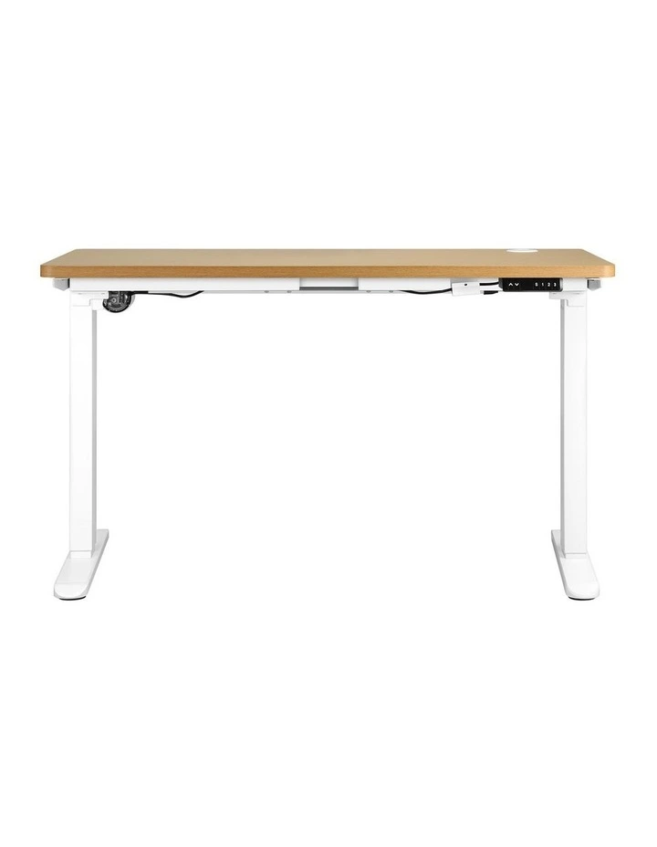 Oikiture Electric Standing Desk Single Motor 1.4m OAK Tabletop image 2