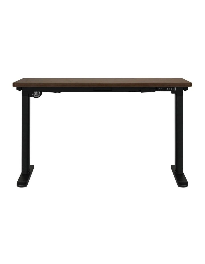 Oikiture Electric Standing Desk Single Motor 160cm Walnut image 2