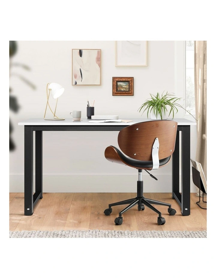 Oikiture Computer Desk 120cm Black&white image 5