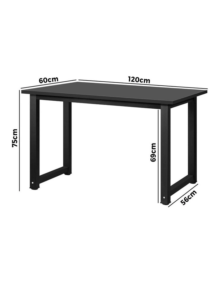 Oikiture Computer Desk 120cm Black image 3