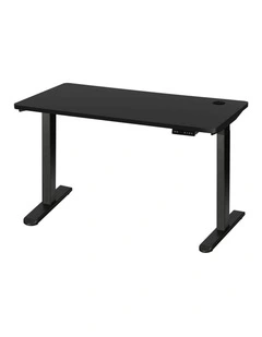 Oikiture Electric Standing Desk Dual Motor 140cm Black Tabletop