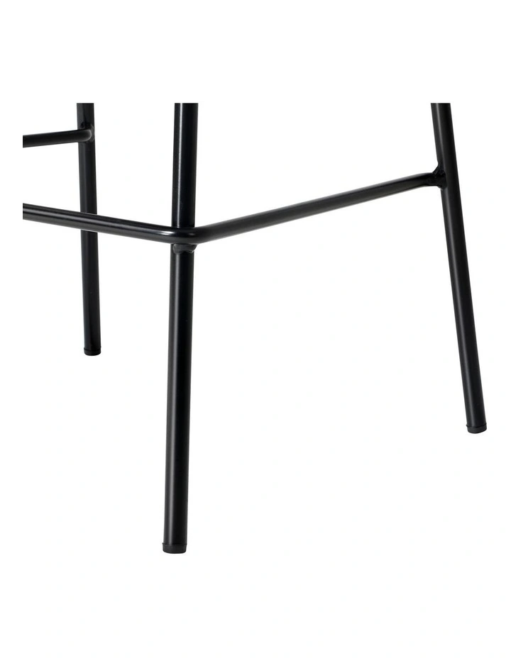 Oikiture 2x Kitchen Bar Stools Stool Dinning Counter Chairs Metal Black image 7
