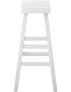 Oikiture Bar Stools Kitchen Stool Wooden Counter Chairs Barstools White