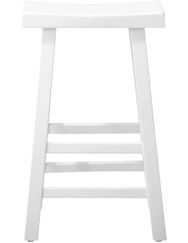 Oikiture 4X Bar Stools Kitchen Stool Wooden Counter Chairs Barstools White image 2