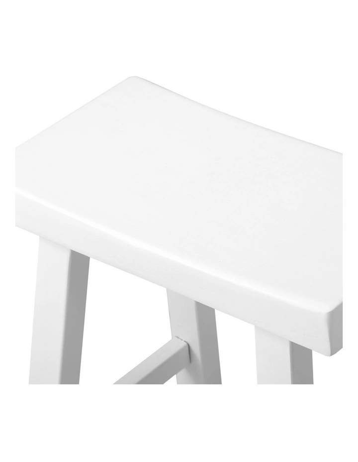 Oikiture 2X Bar Stools Kitchen Stool Wooden Counter Chairs Barstools White image 3