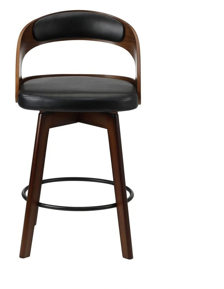 Oikiture 4x Bar Stools Kitchen Counter Stool Swivel Dining Chair PU Leather image 2