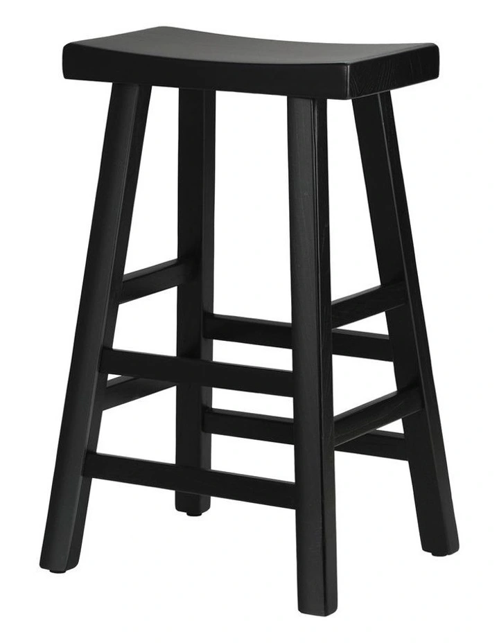 Oikiture Bar Stools Kitchen Stool Wooden Counter Chairs Barstools Black image 1