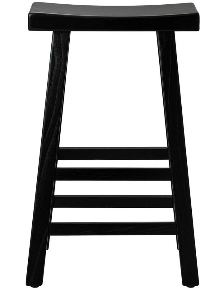 Oikiture Bar Stools Kitchen Stool Wooden Counter Chairs Barstools Black image 2