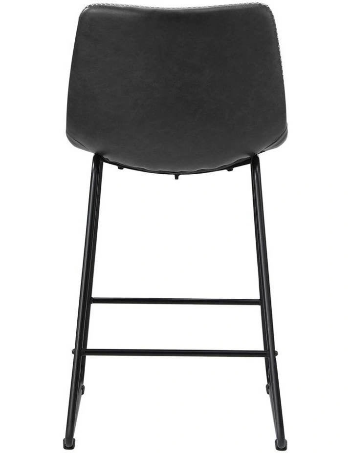 Oikiture 2x Bar Stools Steel Stool Modern Kitchen Dining Furniture Set Grey image 2