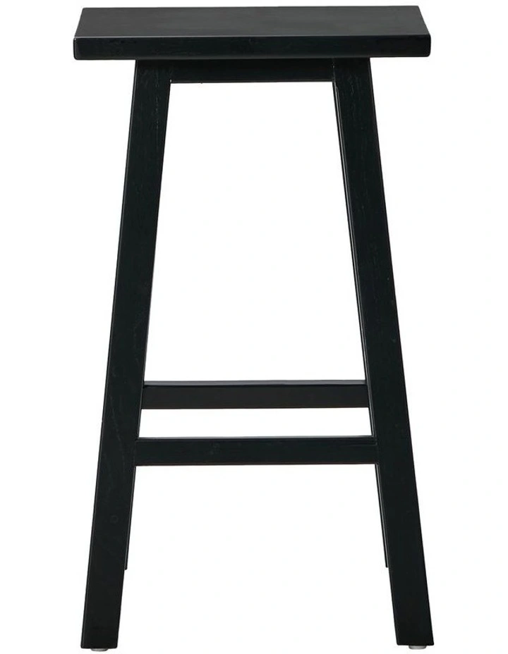 Oikiture 4x Bar Stool Kitchen Counter Dining Chair Split-Level Footrest Black image 2