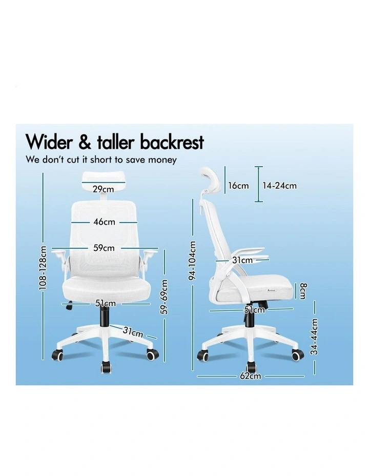 Mesh Office Chair Fabric Seat Tilt Gaming image 6