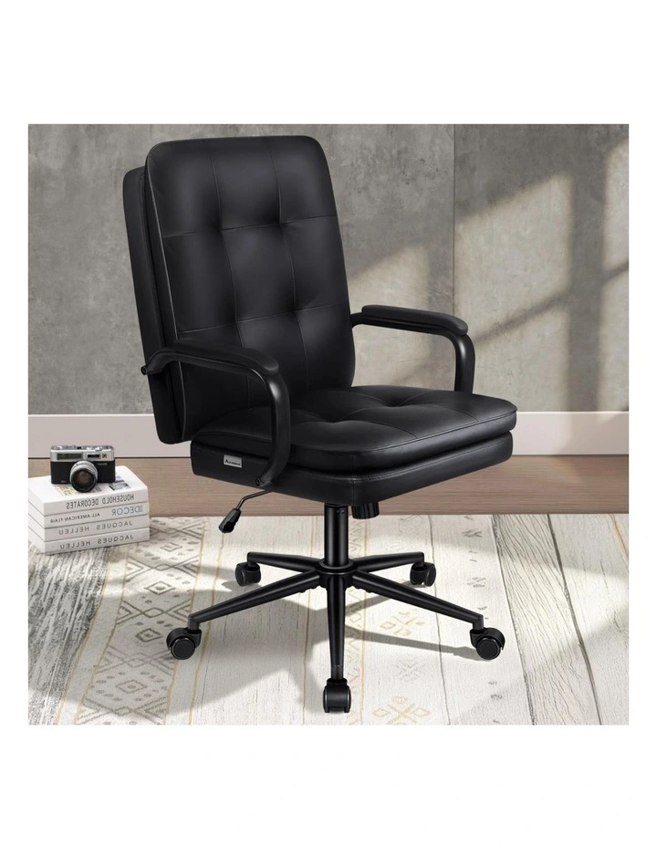 Office Chair Ergonomic Executive Computer Work Seat PU Leather image 2