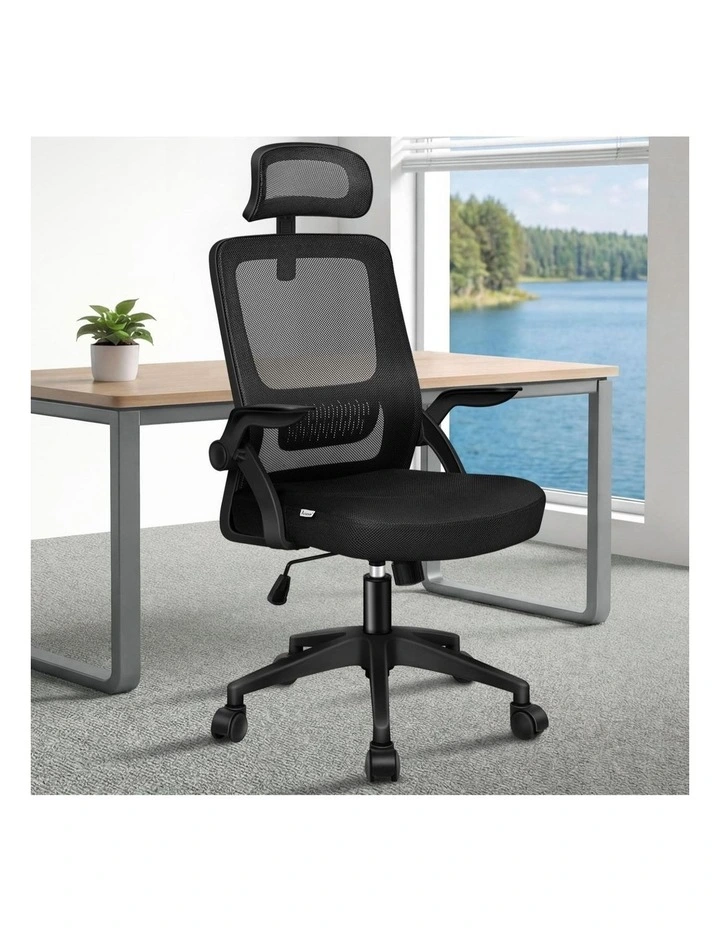 Mesh Office Chair Fabric Seat Tilt Gaming image 2