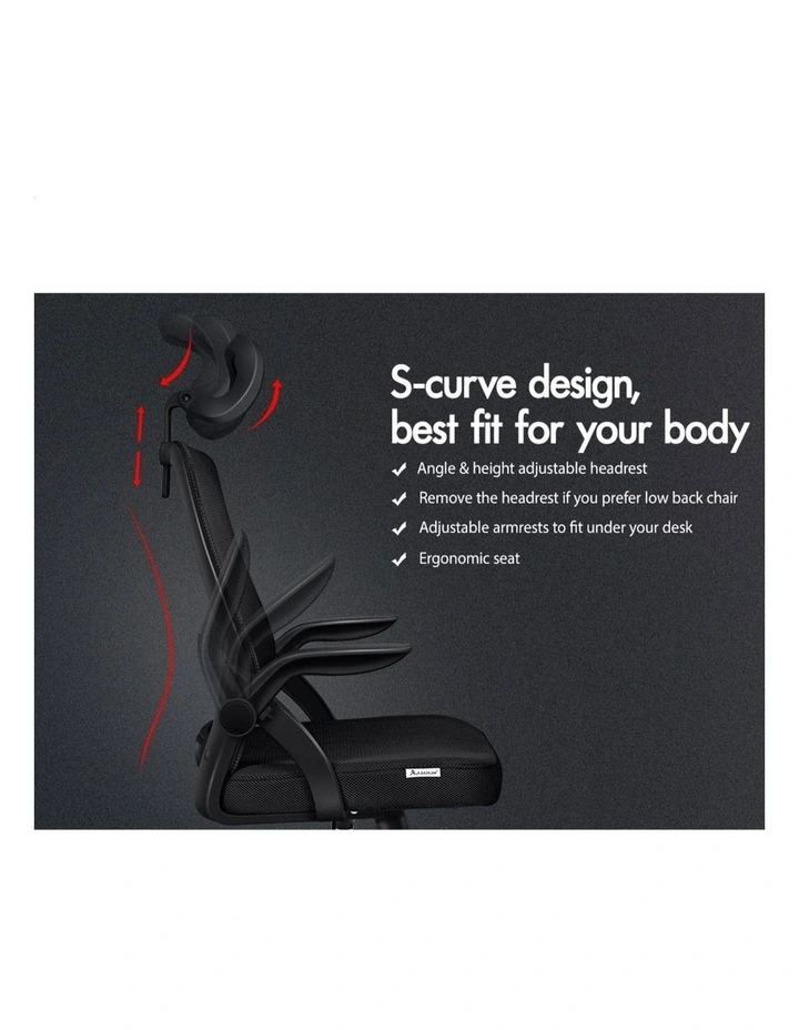 Mesh Office Chair Fabric Seat Tilt Gaming image 3