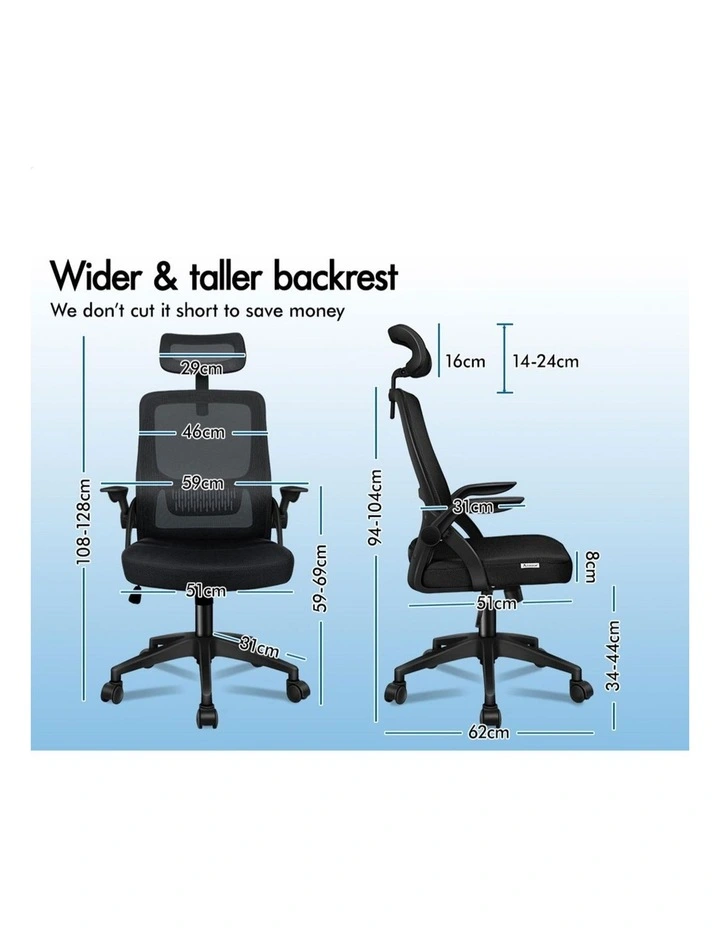 Mesh Office Chair Fabric Seat Tilt Gaming image 6