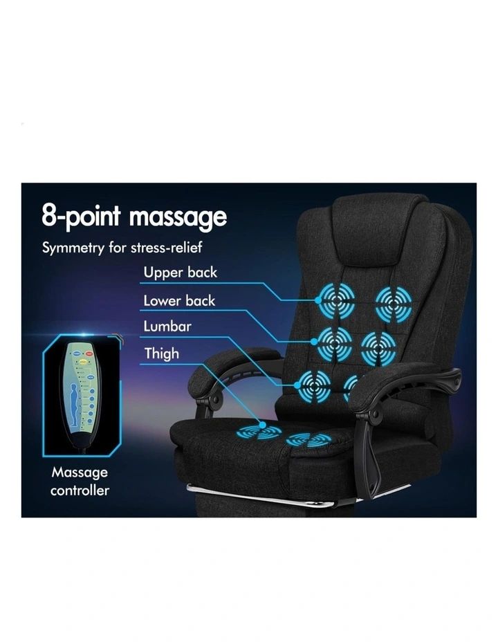 Office Chair Massage Heated Seat Fabric image 3