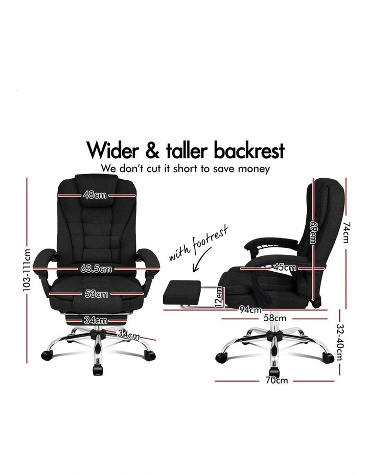 Office Chair Massage Heated Seat Fabric image 5