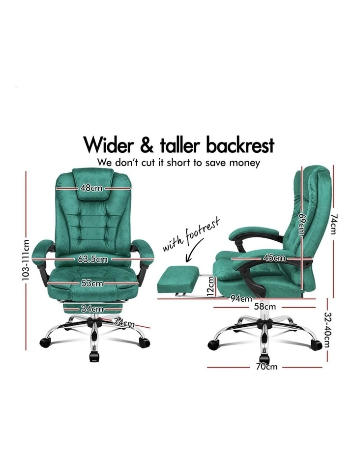 Office Chair Massage Heated Seat Velvet image 5