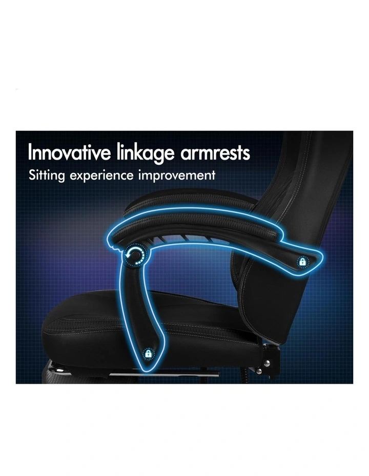 Gaming Office Chair Ergonomic Computer Footrest Leather image 4