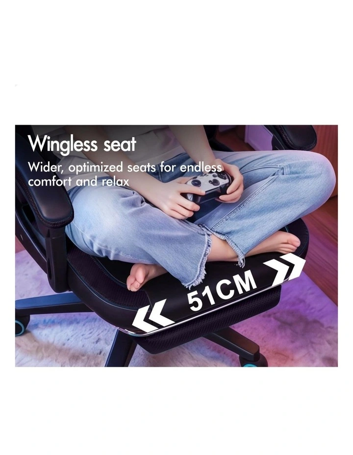 Gaming Office Chair Ergonomic Computer Footrest Leather image 5