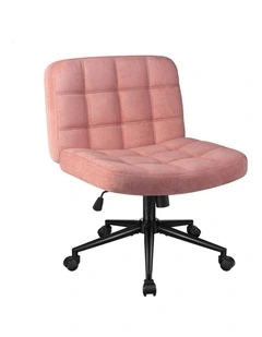 Office Desk Chair Computer Armless Wide Seat Mid Back Chenille