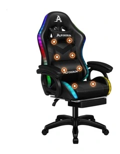 Gaming Office Chair Massage Computer Seat Footrest