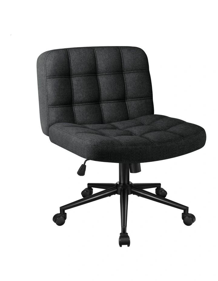 Office Desk Chair Computer Armless Wide Seat Mid Back Fabric image 1