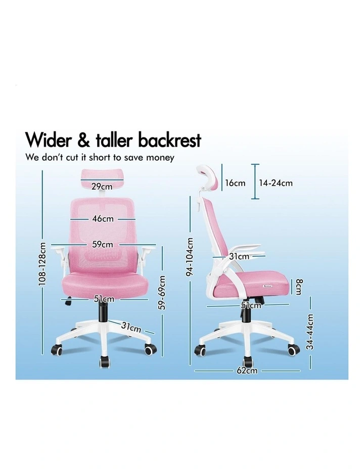 Mesh Office Chair Fabric Seat Tilt Gaming image 6